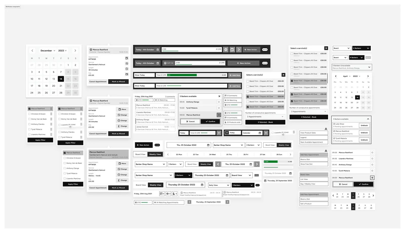 Component Design - Wireframe