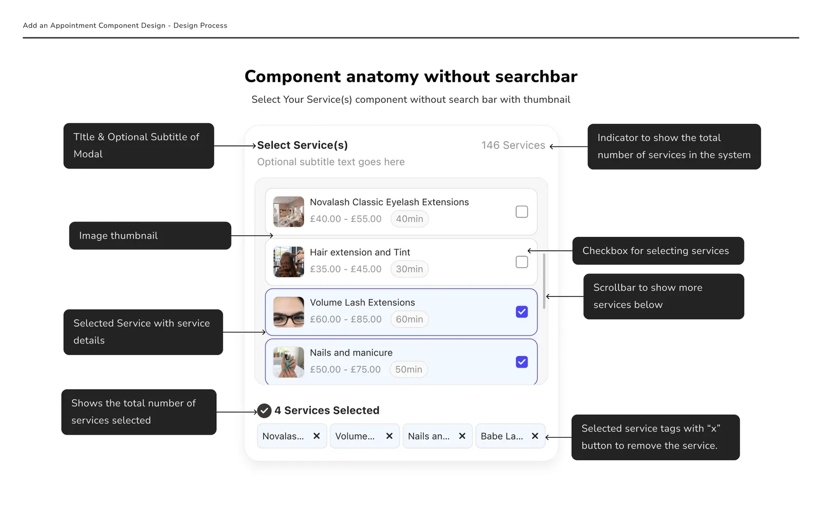 Component Anatomy - Showing component with thumbnail and no search-bar