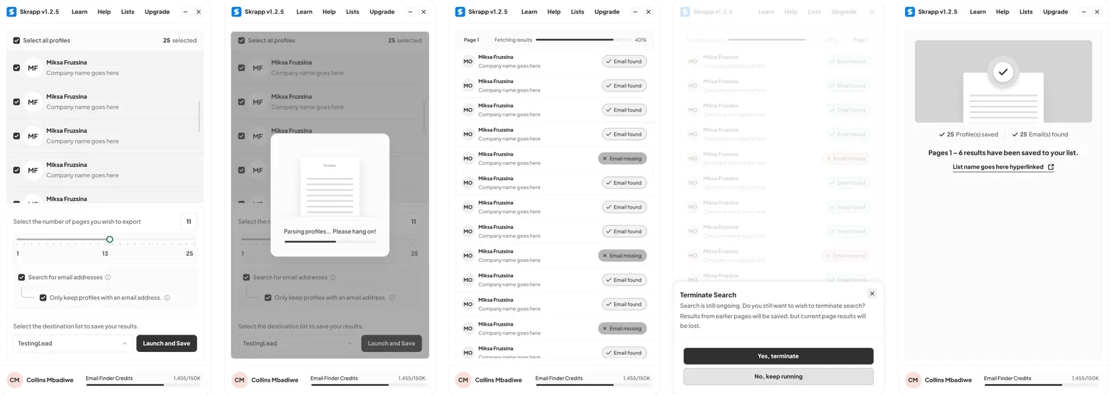 Chrome Extension Wireframes